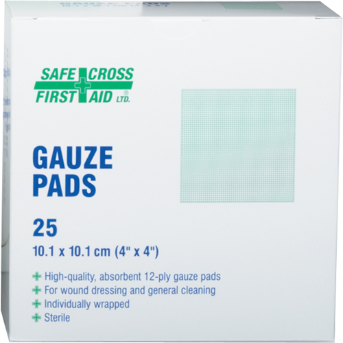 Gaze, Tampon, 4" lo x 4" la, St&eacute;rile, Dispositif m&eacute;dical Classe 1 Distribution Élite MP