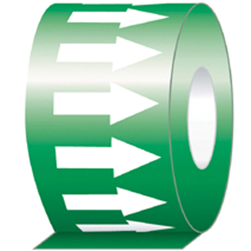 Rubans de fl&eacute;ches de direction de l'&eacute;coulement, 108', Blanc/vert Distribution Élite MP