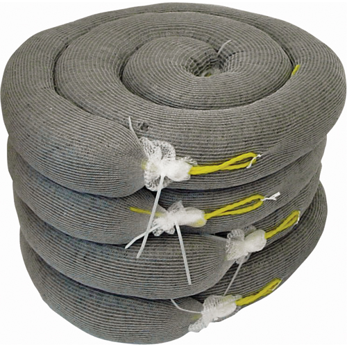 Premium Sorbent Boom, Universal, 10' L x 5" W, 35 Gal. Absorbancy, 4 /Pack Distribution Élite MP