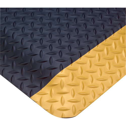 Smart No. 497 Mats, Diamond, 3' x 75' x 1", Black/Yellow, PVC Distribution Élite MP