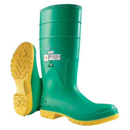 Hazmax&reg; 16" Kneeboot, PVC, Steel Toe, Size 6, Puncture Resistant Sole Distribution Élite MP