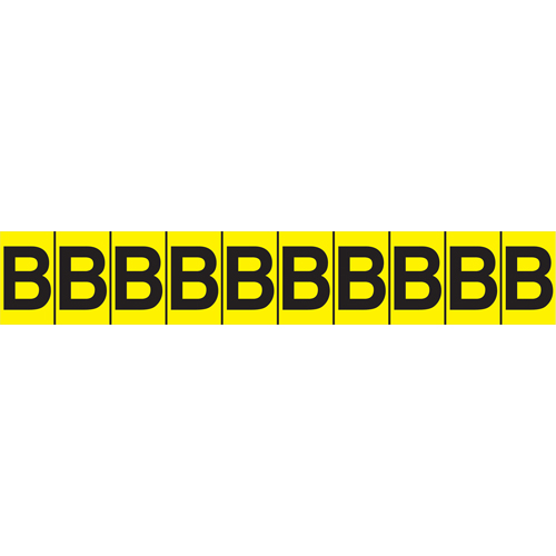 Individual Adhesive Letter Markers, E, 1" H, Black on Yellow Distribution Élite MP
