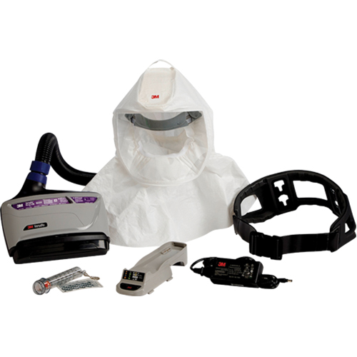 Versaflo Powered Air Purifying Respirator TR-600 Easy-Clean Kit, Hard Hat & Faceshield, Lithium-Ion Battery Distribution Élite MP