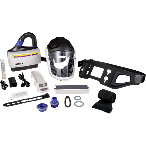 Trousse industrielle lourde pour APR motoris&eacute; TR-600 de Versaflo, Capuchon & visi&egrave;re, Pile Lithium-ion Distribution Élite MP