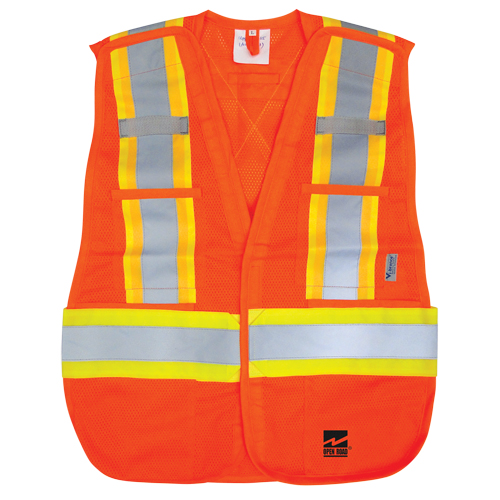 Open Road&reg; Tear Away Vest , High Visibility Orange, Polyester Distribution Élite MP