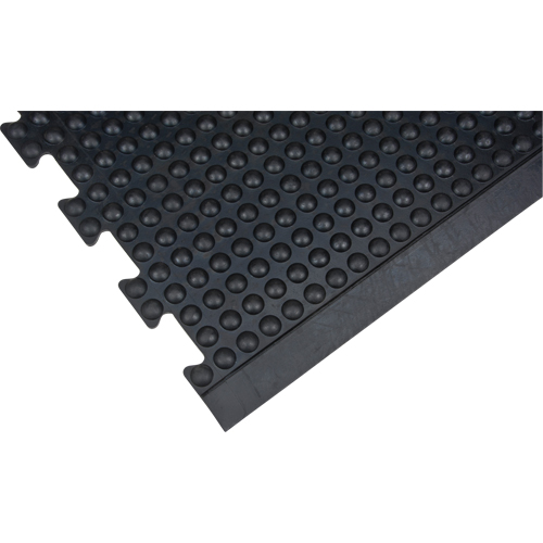 Tapis antifatigue en d&ocirc;me, &agrave; bulles, 3' x 4' x 1/2", Noir, Caoutchouc Distribution Élite MP