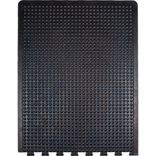 Tapis antifatigue en d&ocirc;me, &agrave; bulles, 3' x 4' x 1/2", Noir, Caoutchouc Distribution Élite MP