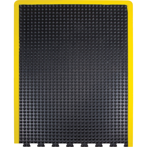 Tapis antifatigue en d&ocirc;me, &agrave; bulles, 3' x 4' x 1/2", Noir, Caoutchouc Distribution Élite MP