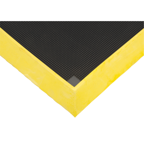 Tapis pour l'assainissement des chaussures, Caoutchouc, 2-2/3' la x 3-1/4' lo x 2-1/2" &eacute;pais, Jaune Distribution Élite MP