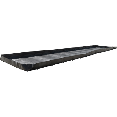 Berme pour r&eacute;servoir de fracturation, Capacit&eacute; 3740 gal. US, 50' la x 10' lo x 12" h, Support en L Distribution Élite MP