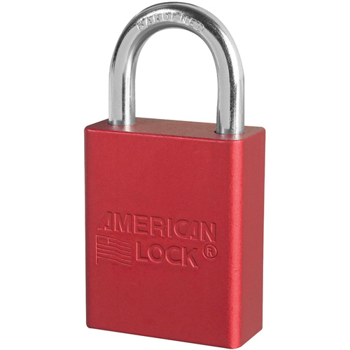 Cadenas de s&eacute;curit&eacute; American Lock, Rouge, Cl&eacute;s identiques, Aluminium, Largeur de 1-1/2" Distribution Élite MP
