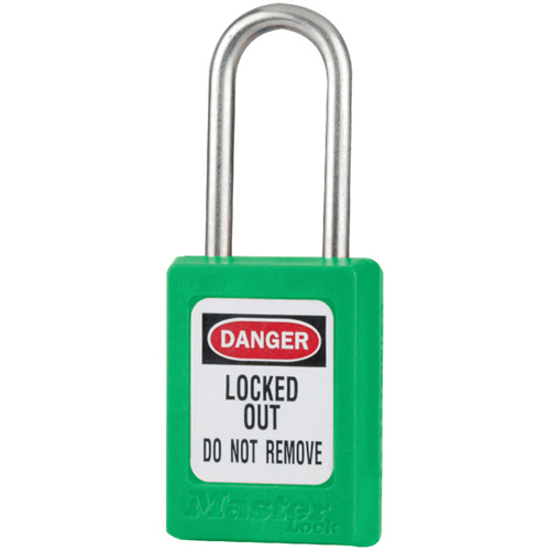 Cadenas de s&eacute;curit&eacute; S31 Zenex, Vert, Cl&eacute;s identiques, Thermoplastique, Largeur de 1-3/8" Distribution Élite MP