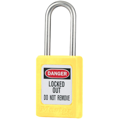 S31 Zenex Safety Padlocks, Yellow, Keyed Alike, Thermoplastic, 1-3/8" Width Distribution Élite MP