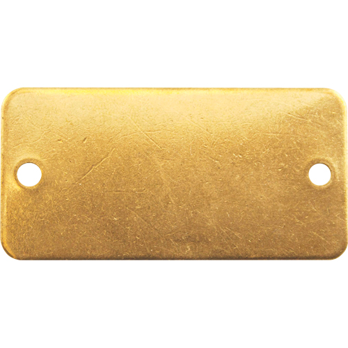 &eacute;tiquettes vierges, Laiton, 2" la x 1" h Distribution Élite MP
