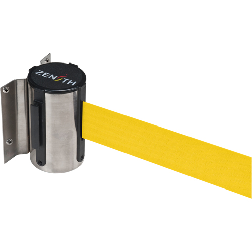 Wall Mount Barrier, Steel, Screw Mount, 7', Yellow Tape Distribution Élite MP