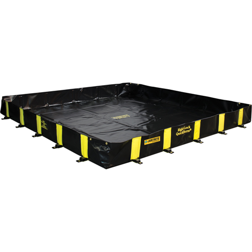 Rigid-Lock QuickBerm&reg;, 1075 US gal. Capacity, 12' W x 12' L x 12" H, Stake Wall Distribution Élite MP