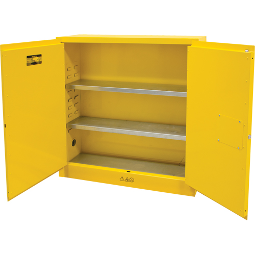 Flammable Storage Cabinet, 24 gal., 2 Door, 43" W x 44" H x 12" D Distribution Élite MP