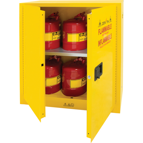 Flammable Storage Cabinet, 30 gal., 2 Door, 43" W x 44" H x 18" D Distribution Élite MP