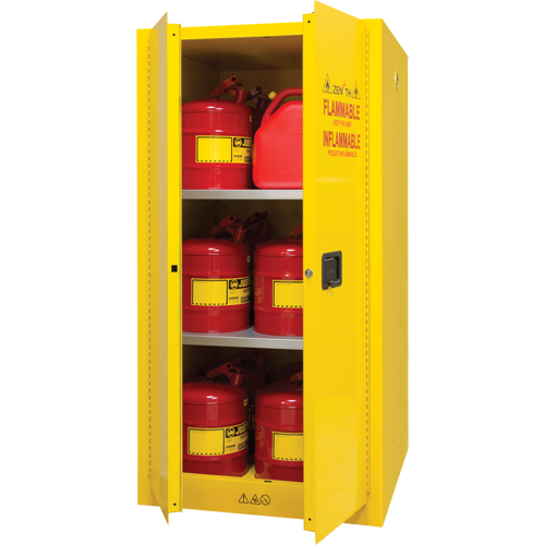 Armoire pour produits inflammables, 60 gal., 2 Porte(s), 34" La x 65" h x 34" p Distribution Élite MP