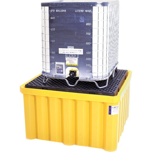 Ultra-IBC Spill Pallet&reg; with Drain, 400 US gal. Spill Capacity, 58.75" x 58.75" x 33" Distribution Élite MP