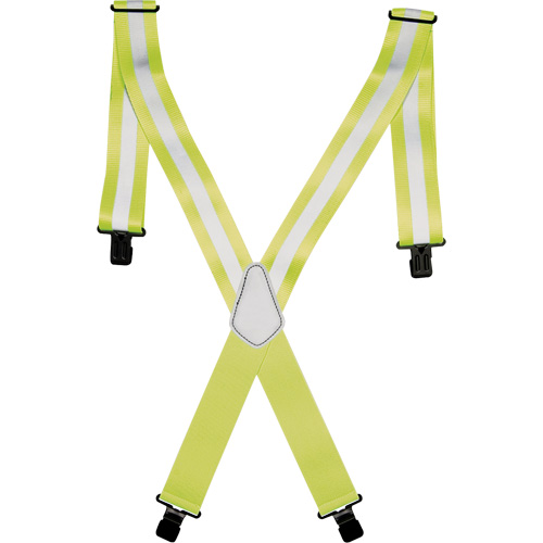Bretelles de travail haute visibilit&eacute; 2", Jaune lime haute visibilit&eacute;, Couleur r&eacute;fl&eacute;chissante Argent, Taille unique Distribution Élite MP