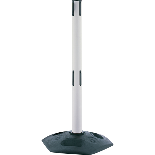 Poteau receveur robuste &agrave; ligne double, Hauteur de 38", Blanc Distribution Élite MP