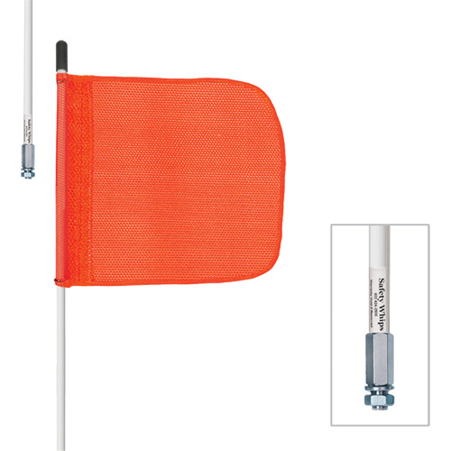 Tiges de s&eacute;curit&eacute; robustes Safety Whip, Fixation Filet&eacute;, Hauteur 5', Orange Distribution Élite MP