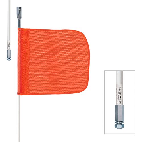 Tiges de s&eacute;curit&eacute; robustes Safety Whip, Fixation Filet&eacute;, Hauteur 5', Orange Distribution Élite MP