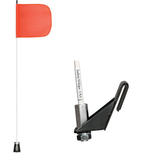 Tiges de s&eacute;curit&eacute; pour travaux l&eacute;gers Safety Whip, Fixation Fen&ecirc;tre, Hauteur 5', Orange Distribution Élite MP