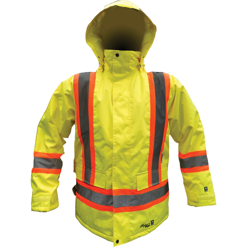 Safety Parka, High Visibility Lime-Yellow, Small Distribution Élite MP