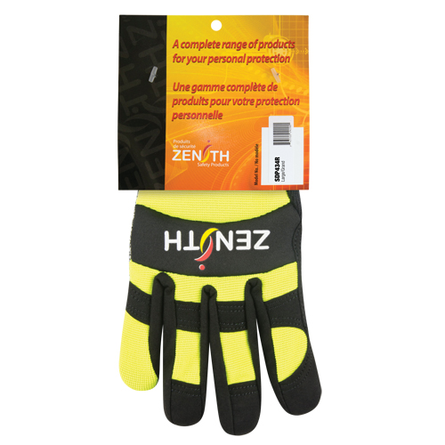 Gants de m&eacute;canicien ZM500 haute visibilit&eacute; r&eacute;sistants aux coupures, Paume PEHP, Taille Grand Distribution Élite MP