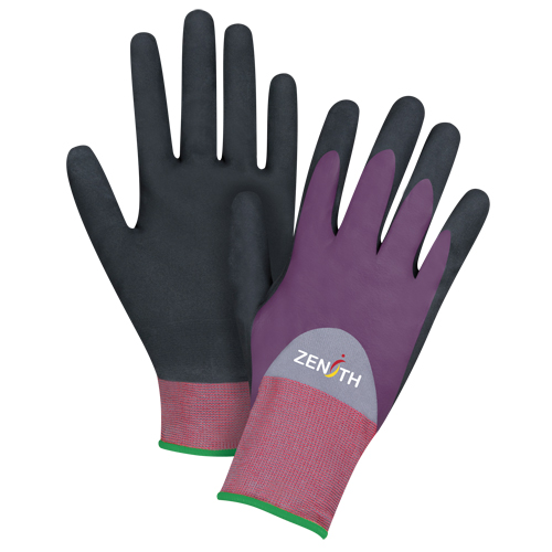 Gants enduits de premi&egrave;re qualit&eacute; ZX-2, 11/2T-Grand, R&ecirc;vetement Nitrile/Mousse de nitrile, Calibre 18, Enveloppe en Nylon Distribution Élite MP
