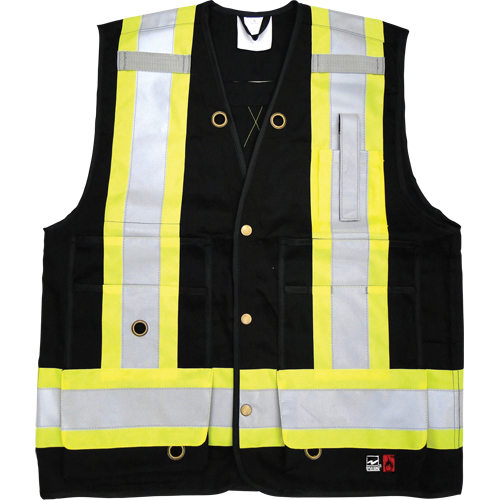 Veste de s&eacute;curit&eacute; ignifug&eacute;e pour arpenteur, Noir, Petit, Coton Distribution Élite MP