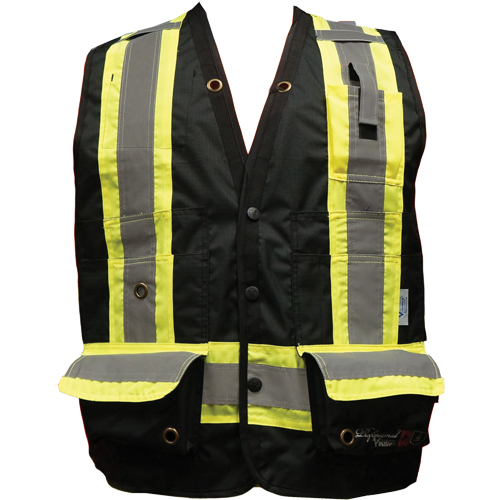 Fire Retardant Surveyor Safety Vest, Black, Small, Polyester Distribution Élite MP