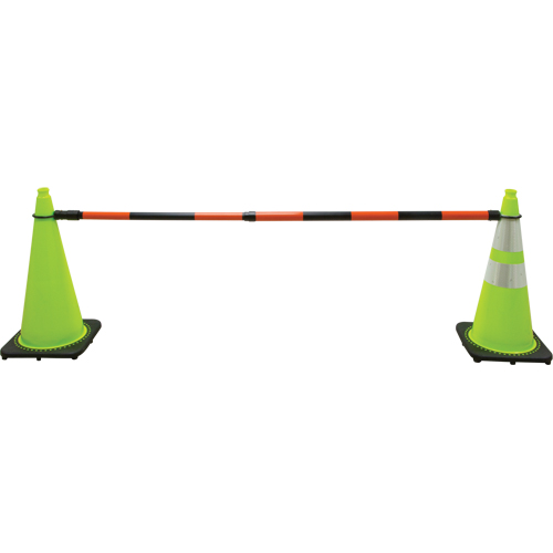Retractable Cone Bar, 7' 5" Extended Length, Black/Orange Distribution Élite MP