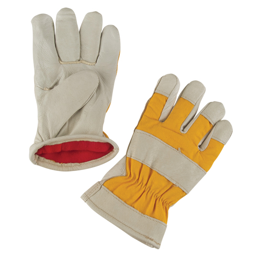 Premium Winter-Lined Work Gloves, Medium, Grain Pigskin Palm, Foam Fleece Inner Lining Distribution Élite MP