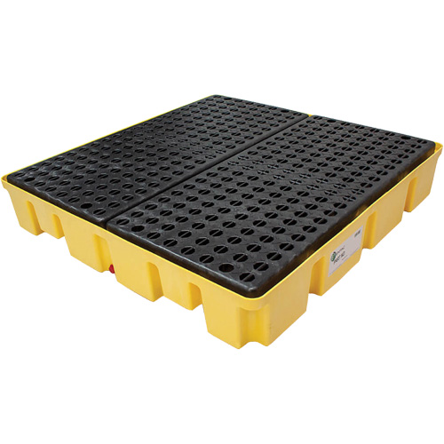 Poly-Slim-Line Spill Pallet without Drain, 66 US gal. Spill Capacity, 49" x 49" x 8.75" Distribution Élite MP