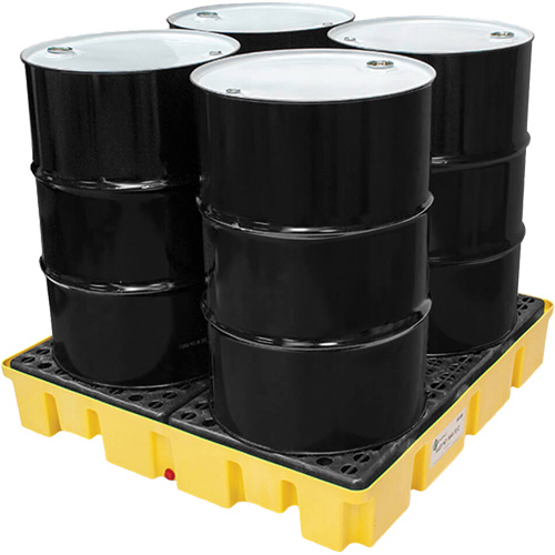Poly-Slim-Line Spill Pallet without Drain, 66 US gal. Spill Capacity, 49" x 49" x 8.75" Distribution Élite MP