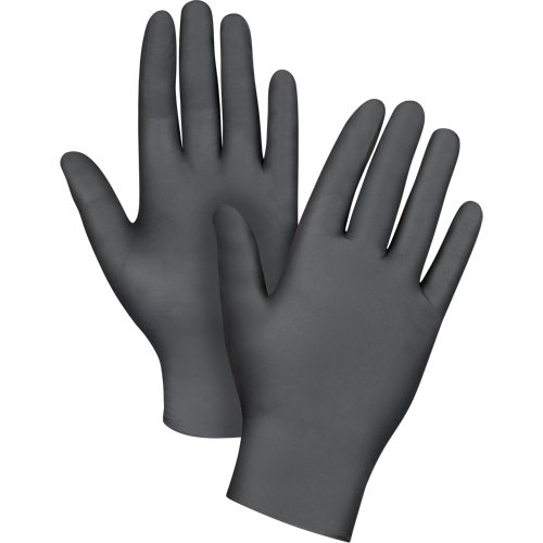 Medical Grade Disposable Gloves, Large, Nitrile, 6-mil, Powder-Free, Black, Class 2 Distribution Élite MP