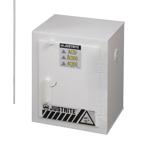 Solid Polyethylene Acid Cabinets, 6 x 0.66043 Gal., 17" x 22" x 17" Distribution Élite MP