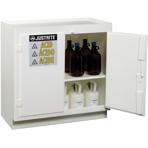 Solid Polyethylene Acid Cabinets, 6 x 0.66043 Gal., 36" x 35.75" x 21.75" Distribution Élite MP