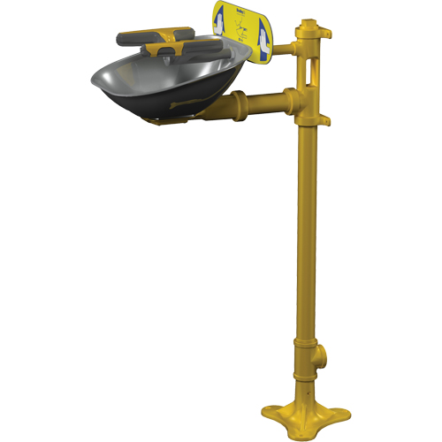 Postes de douche oculaire/faciale Halo, Installation Socle, Bol Acier inoxydable Distribution Élite MP