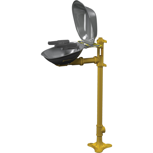 Postes de douche oculaire/faciale Halo, Installation Socle, Bol Acier inoxydable Distribution Élite MP