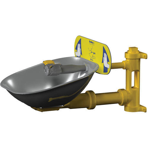 Halo Eyewash Stations, Wall-Mount Installation, Stainless Steel Bowl Distribution Élite MP