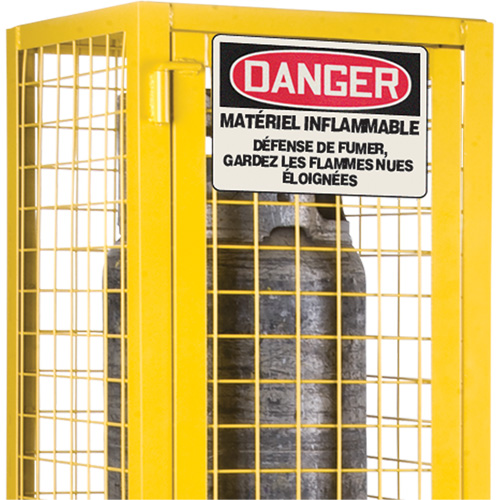 CSA-Compliant Gas Cylinder Safety Cabinet, 2 Cylinder Capacity, 17" W x 17" D x 69" H, Yellow Distribution Élite MP