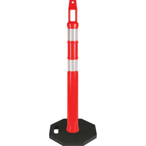 Poteau d&eacute;lin&eacute;ateur de premi&egrave;re qualit&eacute;, 42" h, Orange Distribution Élite MP