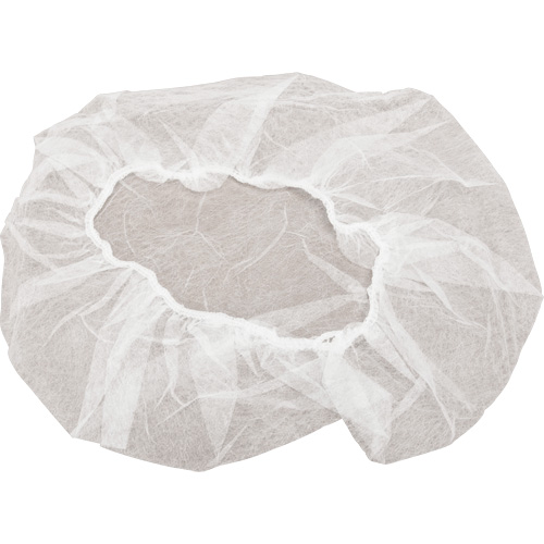 Non-Woven Bouffant Caps, Polypropylene, 24", White Distribution Élite MP