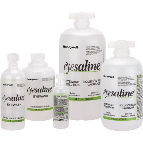 Bouteilles de solution saline pour douche oculaire, Bouteille Plein, 16 oz Distribution Élite MP