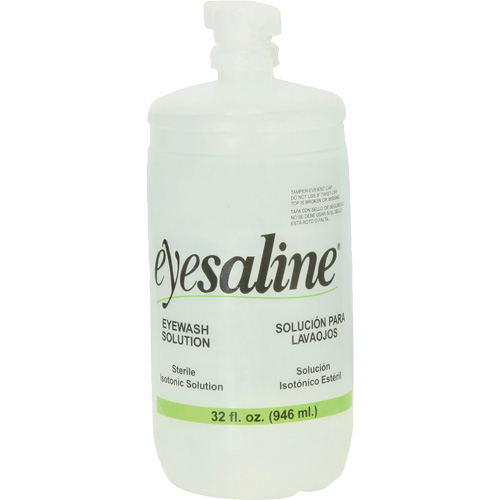 Bouteilles de solution saline pour douche oculaire, Bouteille Plein, 32 oz Distribution Élite MP