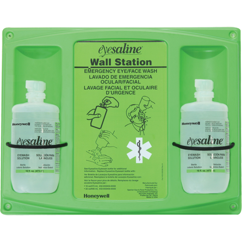 Saline Eyewash Wall Station, Double Distribution Élite MP